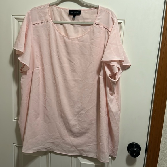 Lane Bryant Tops - $4 bundled - Lane Bryant 💫 semi sheer flutter sleep size 26 light pink